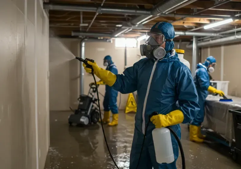 Basement Sanitization and Antimicrobial Treatment process in Longview, NC